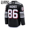 Barn Ishockey New Jersey Devils tröja Fanatics Premium Jack Hughes 2024-25 Svart Tredje